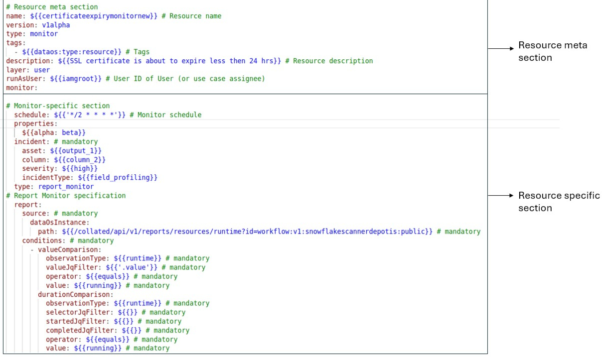 Structure of a Monitor manifest file
