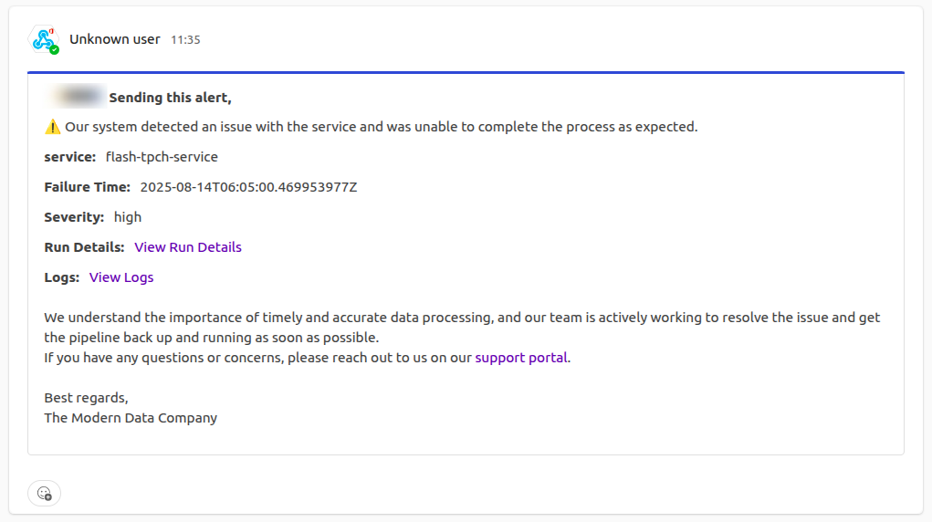 MS Teams alert