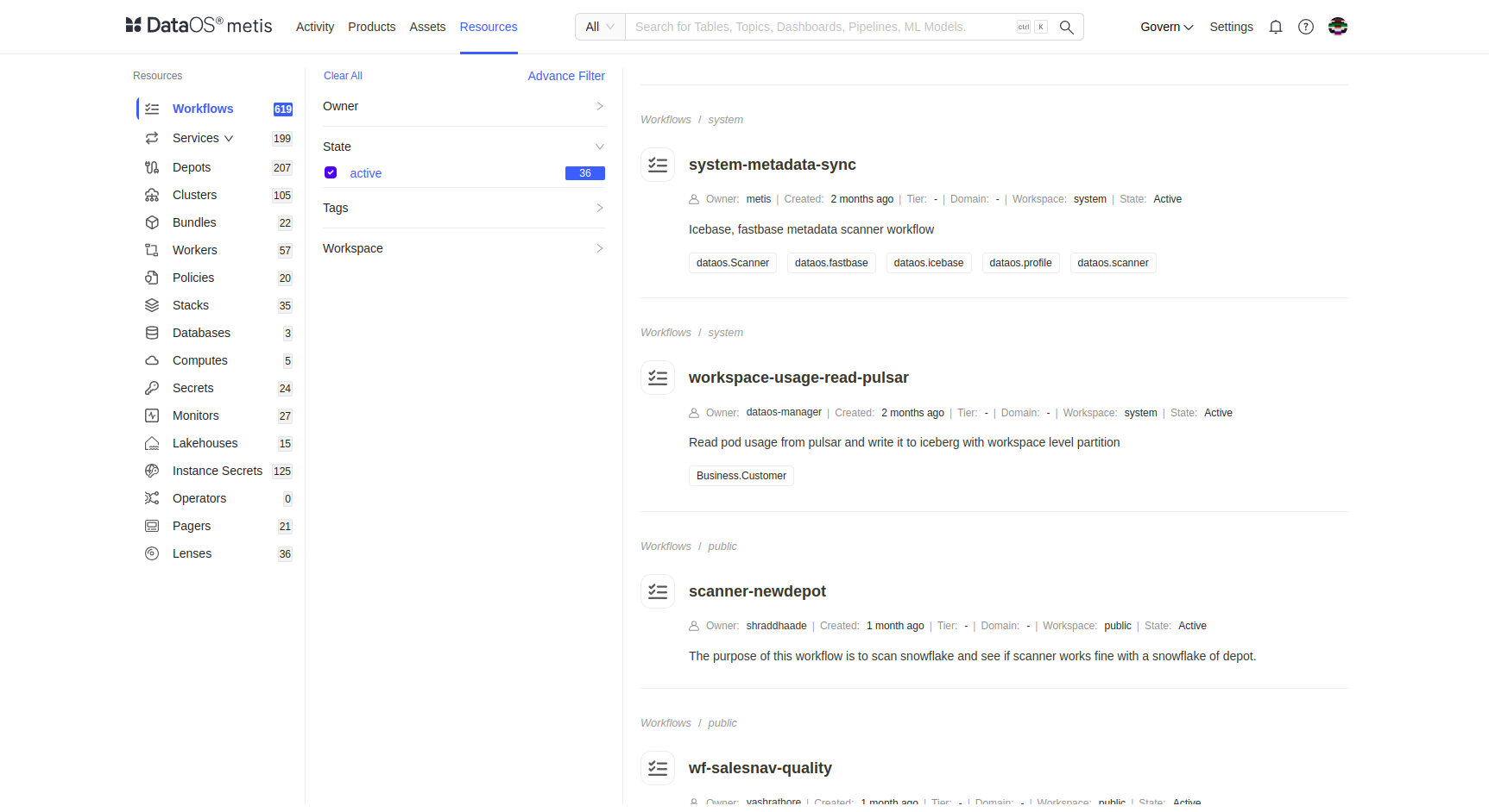 Cataloging - All things DataOS
